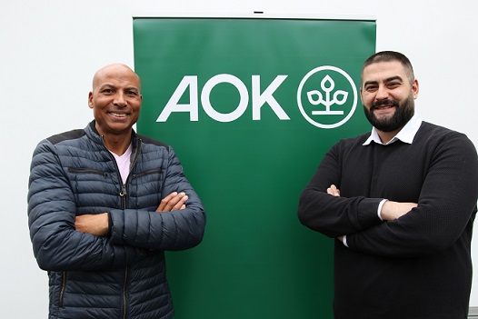 Edgar Itt zu Besuch bei der AOK: Der einstige Sportstar und Olympia-Medaillen-Gewinner wohnt inzwischen in Schweinfurt