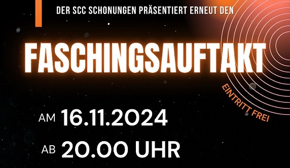 Faschingsauftakt: Der Schonunger Carnevals-Club lädt ein zur großen Party