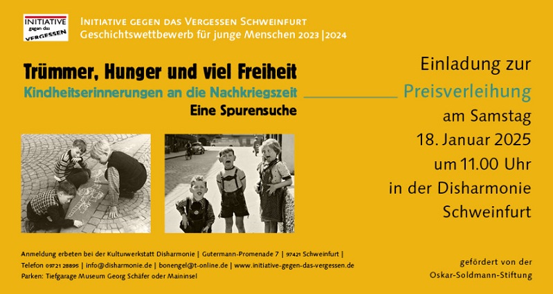 Preisverleihung beim Geschichtswettbewerb der Initiative gegen das Vergessen