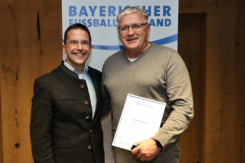 Hohe Auszeichnungen für Funktionäre des Bayerischen Fußball-Verbandes – unter anderem für Walter Moritz