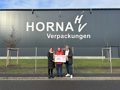 Vor Weihnachten: Die Horna GmbH Verpackungen spendete rund 2700 Euro