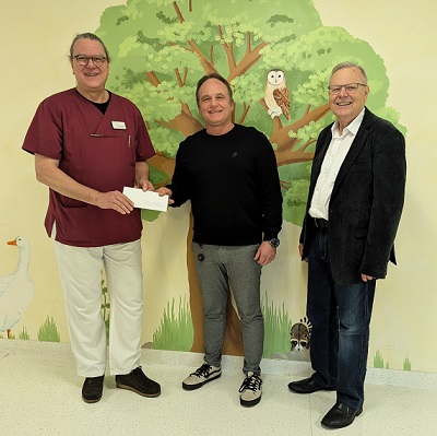 Spenden hat als Herzensangelegenheit bei Kanal Türpe Tradition: 1000 Euro für die Kinderklinik im Leopoldina-Krankenhaus