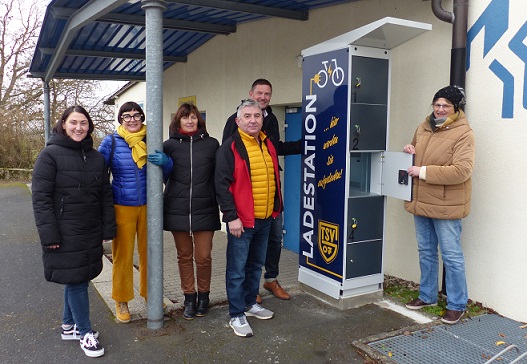 Beim TSV Grettstadt können Radfahrer nun ihre E-Bikes aufladen