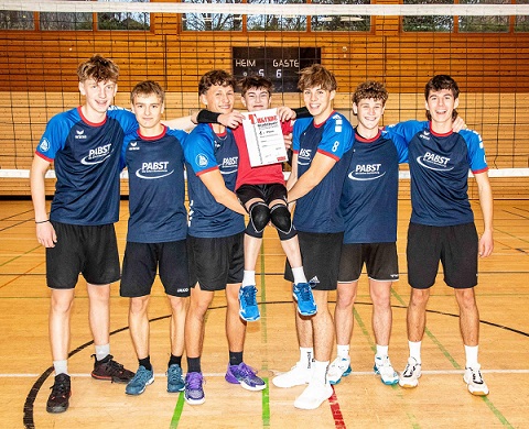Die Volleyballer des Alexander von Humboldt-Gymnasiums verteidigen die Stadtmeisterschaft