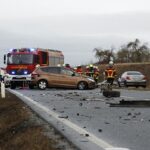 Schwerer Verkehrsunfall mit zwei PKW auf der B19 zwischen Werneck und Eßleben