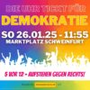 Die Uhr tickt für Demokratie: Schweinfurt ist bunt ruft auf zur Kundgebung am Sonntag, 26. Januar