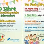 Jubiläumsfeste am 22. März, 05.April, 16.Mai und 28. Juni: 10 Jahre Familienstützpunkte