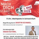 DGB zum 1. Mai: „Mach dich stark mit uns“ – zehn regionale Kundgebungen in Unterfranken