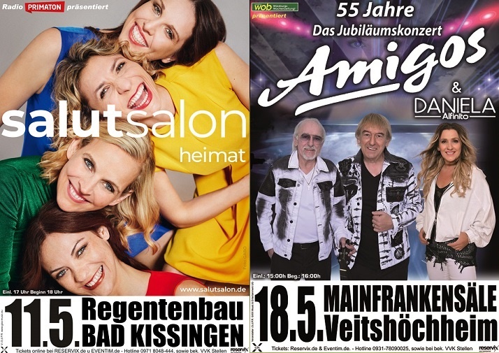 Viele Frauen und zwei ältere Herren: Salut Salon kommen nach Bad Kissingen, die Amigos mit Begleitung nach Veitshöchheim