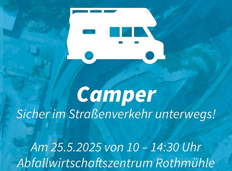 Präventionstag der Verkehrspolizei Schweinfurt-Werneck zum Thema „Camper – Sicher im Straßenverkehr unterwegs“