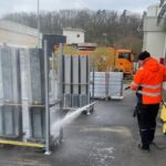 Das Hochwasserschutzsystem in Bad Kissingen wird für den Sommerbetrieb zurückgebaut