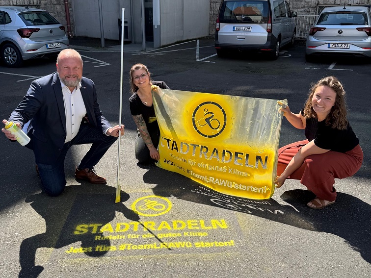 Das Landratsamt Würzburg sammelt Kilometer beim Stadtradeln 2025