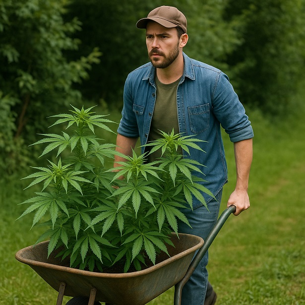 40-Jähriger baute mehr als drei Cannabispflanzen an und fuhr mit ihnen in der Schubkarre über den Campingplatz