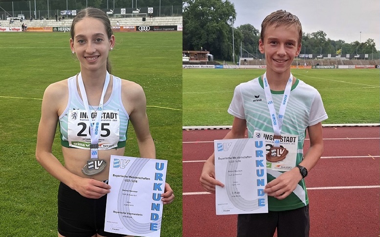 Hanna Hümmer und Simon Baunach gewinnen Medaillen: Schweinfurter Leichtathleten erfolgreich bei Bayerischen Meisterschaften