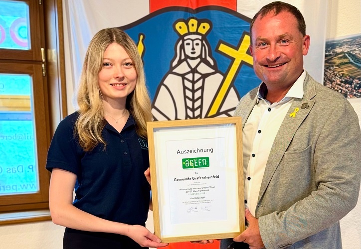 Auszeichnung der ÜZ Mainfranken für das Klimaschutz-Engagement der Gemeinde Grafenrheinfeld