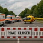 Frontalzusammenstoß: Drei Schwerverletzte, drei Notärzte, vier Rettungswägen und ein Rettungshubschrauber