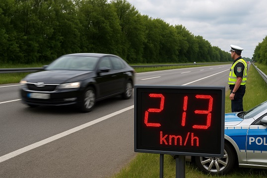 1.400 Euro Bußgeld, Punkte und der Lappen ist weg: Das passiert, wenn man statt 80 km/h mit über 200 unterwegs ist