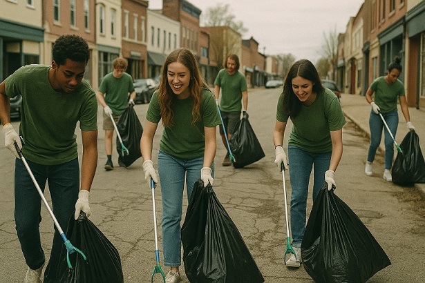 Der World Cleanup Day in Schweinfurt; Die Wirtschaftsjunioren sammeln am 20. September Müll