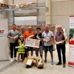 PPURA-Nudeln im Wert von 28.000 Euro: Dank der Kindertafel, Pabst Transport und der Stadtlauringer Kolpingsfamilie wird Menschen in Rumänien und der Ukraine geholfen