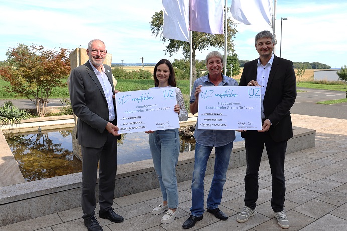 Strom satt: Zwei ÜZ-Kunden gewinnen ein Jahr kostenlose Energie