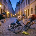 Wer hat in der Würzburger Sanderau Weintrauben verloren, weshalb mehrere Zweiradfahrer stürzten?