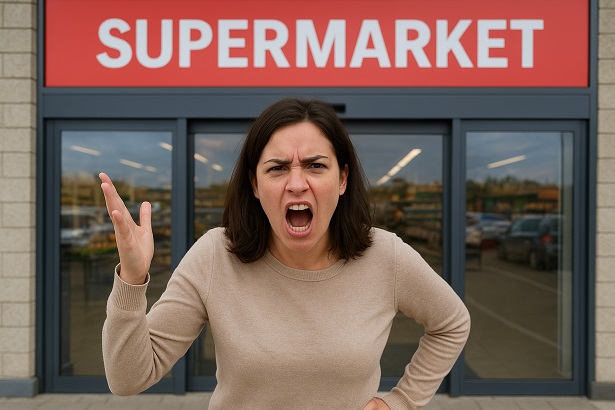 „Ich will hier aber einkaufen dürfen!“: Frau mit Hausverbot betritt Supermarktgelände und beleidigt Mitarbeiter