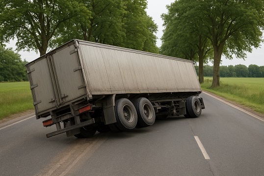 Lkw-Anhänger umgekippt – das sorgte für einen Sachschaden im niedrigen sechsstelligen Bereich