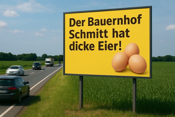 Werbung am Straßenrand: Was erlaubt ist – und was nicht