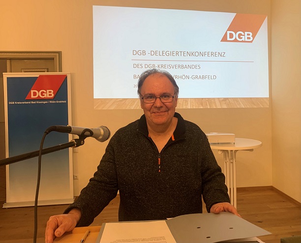Gerhard Klamet wurde als DGB-Kreischef in der Region Bad Kissingen/Rhön-Grabfeld wiedergewählt