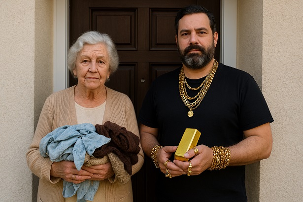 Der Ankäufer von Kleidung entpuppt sich als Interessent nur für Schmuck und Gold