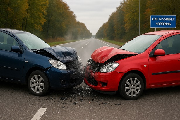 Frontalzusammenstoß auf dem Kissinger Nordring sorgt für einen Sachschaden im mittleren fünfstelligen Bereich