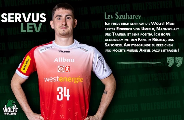 Zugang für den Handball-Drittligisten aus Essen und der 2. Liga: Lev Szuharev wird ein Wolf