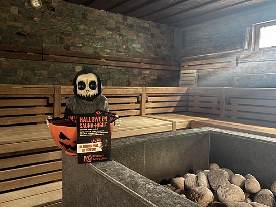 Aufguss zur Geisterstunde: „Halloween Sauna-Night“ als erstes Event im neuen M2