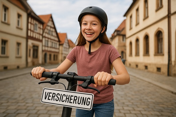 Kreativität beim Versicherungskennzeichen eines E-Scooters – doch das sorgt für Strafverfahren gegen eine 13-Jährige