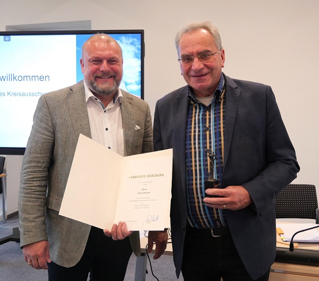 Paul Lehrieder für seine Verdienste als Bundestagsabgeordneter der Region Würzburg geehrt