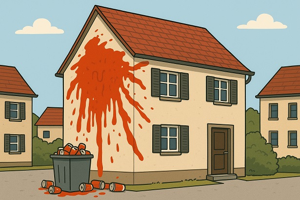 Sachbeschädigung an einer Hauswand: Wohnhaus in Marktbreit wurde mit Tomatensauce verschmutzt