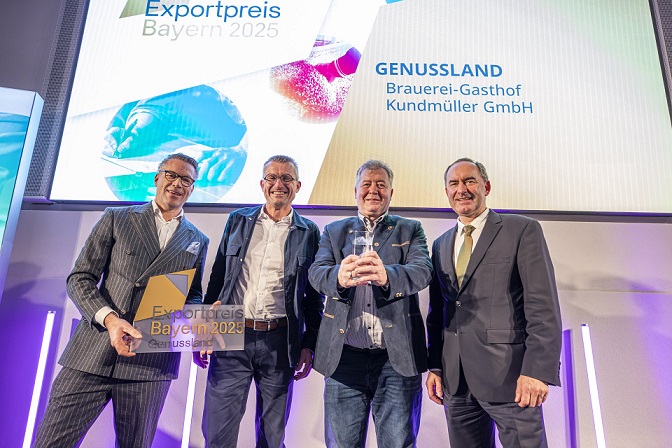 Exportpreis Bayern 2025 – was für eine Überraschung für die Brauerei Kundmüller!