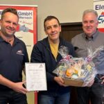 Zusammen 70 Jahre Treue: Doppeltes Betriebsjubiläum bei der Firma Elektro Baucke GmbH in Werneck