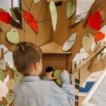 Zukunftsideen für eine nachhaltige Region: Über 130 Blätter ließen den Zukunftsbaum im Haßfurter Bibliotheks- und Informationszentrum erblühen