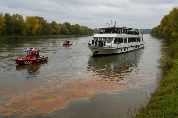 Nach Schiffsunfall auf dem Main: Schutzmaßnahmen greifen – Einsatzkräfte bereiten Wiederaufnahme der Schifffahrt vor