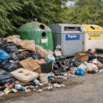 Illegale Müllablagerungen an den Wertstoffcontainern: Altglas und Metalldosen ja, Hausmüll, Sperrmüll oder Elektroschrott nein
