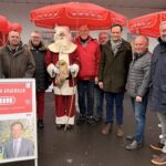 So war der Nikolaus-Besuch am SPD-Infostand in Sennfeld an diesem Samstag
