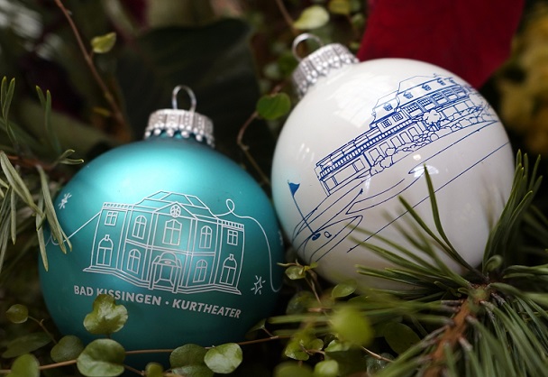 Die beliebten Bad Kissinger Weihnachtskugeln der Staatsbad GmbH und der Welterbekoordination