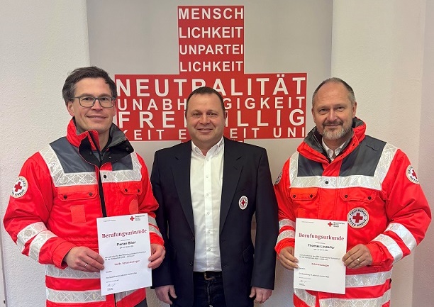 BRK-Kreisgeschäftsführer Thomas Lindörfer wurde zum Krisenmanager berufen, Rettungsdienstleiter Florian Biber übernimmt Stellvertretung