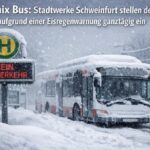 Heut´ nix Bus: Stadtwerke Schweinfurt stellen den Betrieb aufgrund einer Eisregenwarnung ganztätig ein
