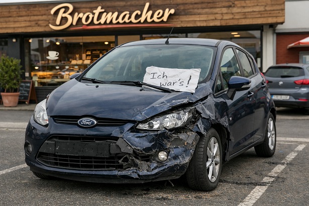 Weil er/sie einen schlecht lesbaren Zettel hinterlassen hat: Polizei ermittelt wegen Unfallflucht
