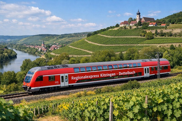 Regionalexpress zwischen Kitzingen und Dettelbach: Unbekannte bewerfen den Zug mit Steinen