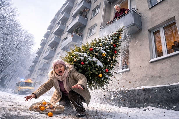79-Jährige entsorgte ihren Weihnachtsbaum, warf ihn vom Balkon im sechsten Stock und traf ihre 88 Jahre alte Nachbarin