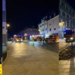 Eine Person über Drehleiter gerettet: Feuer in einem Schweinfurter Hotel löst Großeinsatz aus