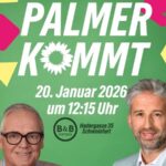 Tübingens Oberbürgermister Boris Palmer kommt zum Dialog mit Schweinfurts OB-Kandidaten Holger Laschka